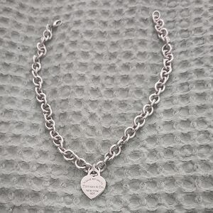 Tiffany & Co. Silver Heart Charm Necklace